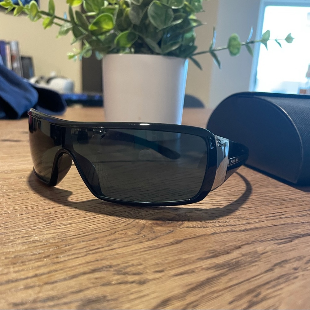 Prada Men’s Black Sunglasses SPR03H 1AB 1A1